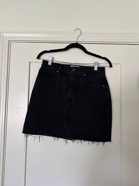 Abercrombie & Fitch Curve Love Ultra High Rise Denim Mini Skirt